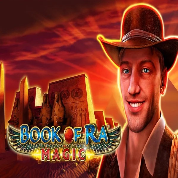 Book of Ra Magic slot logo by Greentube at SkyHills Casino